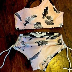 NKD side tie feather shorts small